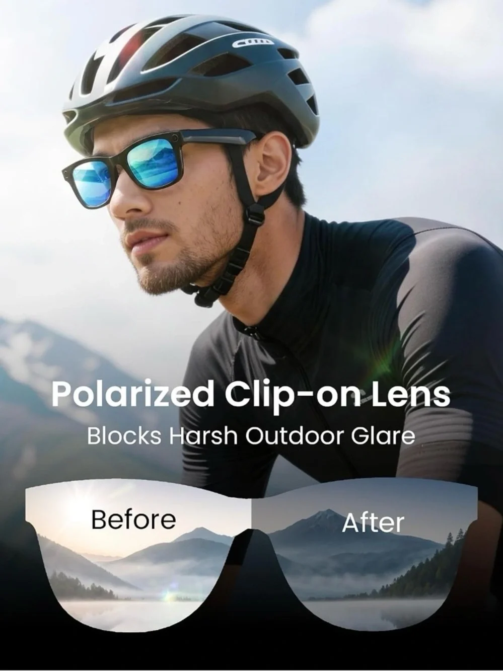 New 2-Pack Polarized Clip-On Lenses for Ray-Ban Meta Wayfarer Gen 2 RW4006 RW401